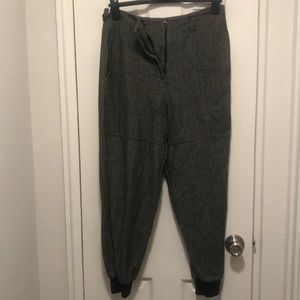 High waisted knit chinos